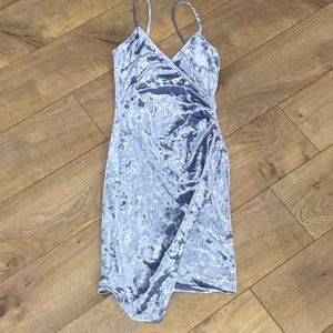 Light blue bodycon asymmetric dress size xsmall